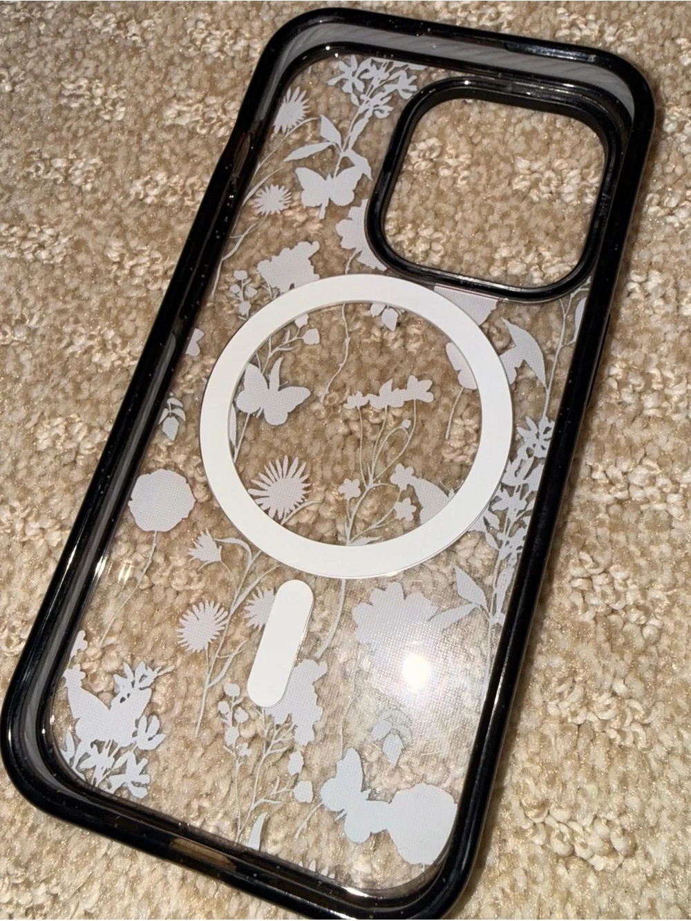 CASETiFY Impact Case with MagSafe for iPhone 15 Pro Case Ditsy Florals - Black